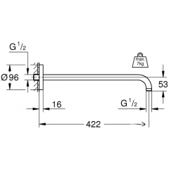 Держатель для душа Grohe Rainshower 26146000 (хром)
