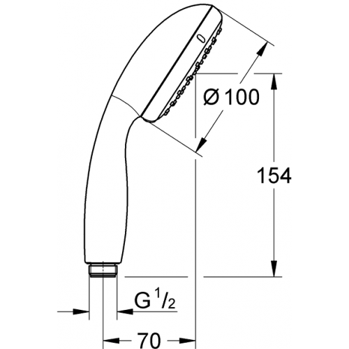 Душевая лейка Grohe New Tempesta Cosmopolitan 100 27597001