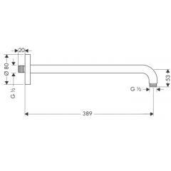 Держатель для душа Hansgrohe 27413000