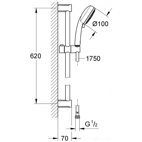 Душевая система Grohe New Tempesta Cosmopolitan 100 27786002