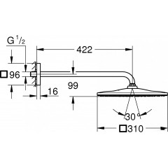 Верхний душ Grohe Rainshower 310 Mono 26563000
