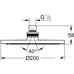 Верхний душ Grohe Tempesta Cosmopolitan 200 27541001