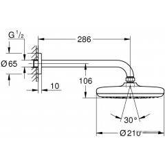 Верхний душ Grohe Tempesta 210 26411000