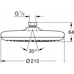 Верхний душ Grohe Tempesta 210 26408000