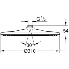 Верхний душ Grohe Rainshower 310 Mono 26561000