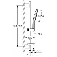 Душевая система Grohe Rainshower SmartActive 150 26592LS0