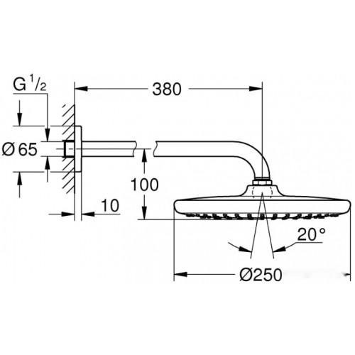 Душевая система Grohe Tempesta 250 26668000