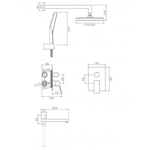 Душевая система Raglo R30.27