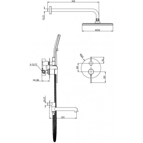 Душевая система Raglo R20.27