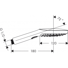Душевая лейка Hansgrohe Raindance Select 120 Air (26520000)