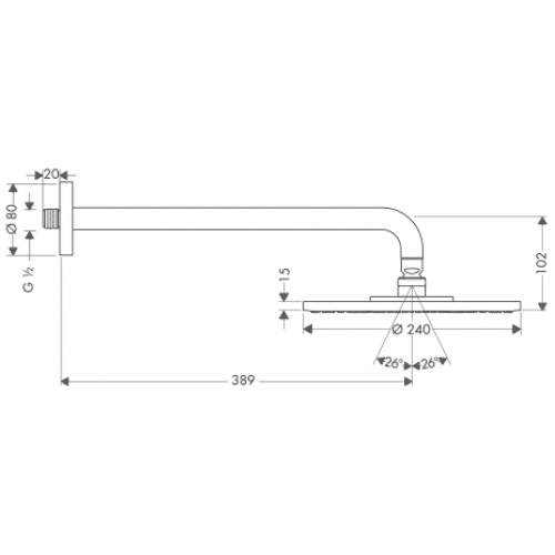 Верхний душ Hansgrohe Raindance AIR (27474000)