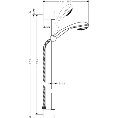 Душевая система Hansgrohe Crometta 85 Multi (27766000)