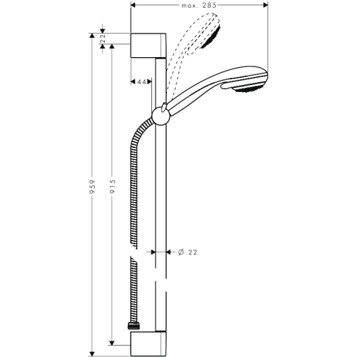 Душевая система Hansgrohe Crometta 85 Multi (27766000)