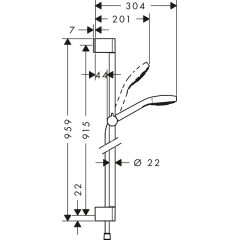 Душевая система Hansgrohe Croma Select E (26592400)