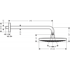 Душевая система Hansgrohe Raindance Select S 240 2jet [26466000]