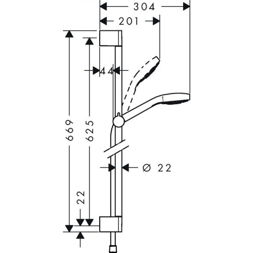 Душевая система Hansgrohe Croma Select E [26580400]