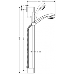 Душевая система Hansgrohe Crometta 85 1jet [27728000]
