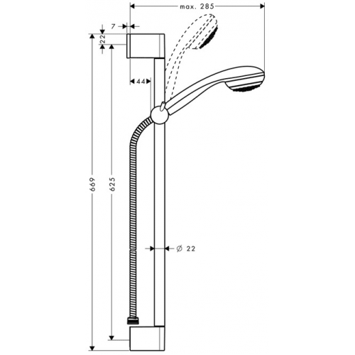 Душевая система Hansgrohe Crometta 85 1jet [27728000]