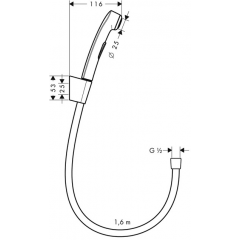 Душевая система Hansgrohe Гигиенический душ [32128000]