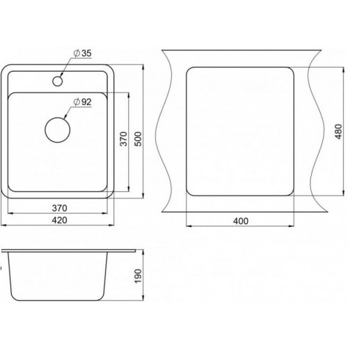 Кухонная мойка Granula ST-4202 (Базальт)