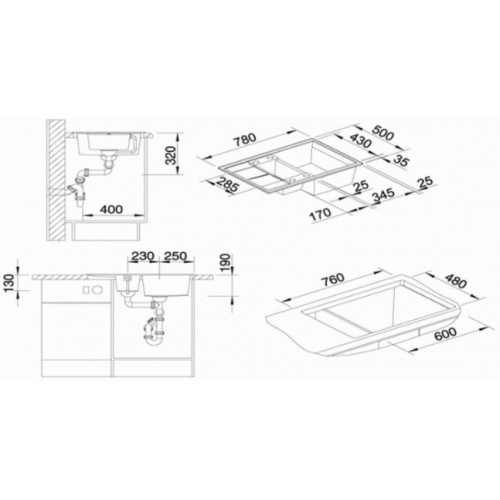 Кухонная мойка Granula 7802 (Графит)