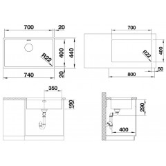Кухонная мойка Blanco ANDANO 700-U