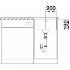 Кухонная мойка Blanco Andano 400-U (без клапана-автомата)