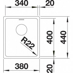 Кухонная мойка Blanco Andano 340-U (Нерж.сталь)