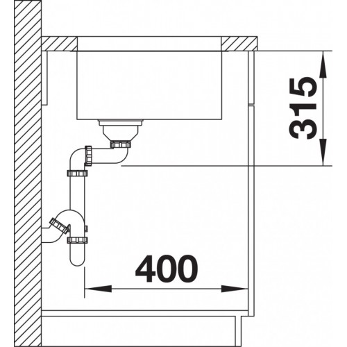 Кухонная мойка Blanco Andano 340/180-U (Нержавеющая сталь)