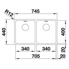Кухонная мойка Blanco Andano 340/340-IF