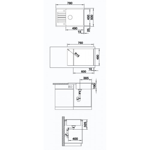 Кухонная мойка Blanco ZIA XL 6S Compact белый