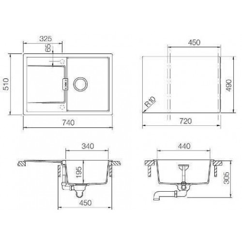 Кухонная мойка Schock Eton 45 D Бронза