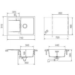 Кухонная мойка Schock Eton 45 D Пуро