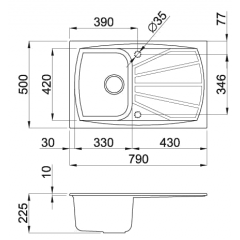 Кухонная мойка Elleci Living 300 G68 Bianco