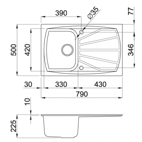 Кухонная мойка Elleci Living 300 G59 Antracite