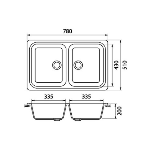 Кухонная мойка GranFest Standart GF-S780K (Black)