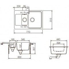 Кухонная мойка Schock Cambridge 60 D альпина