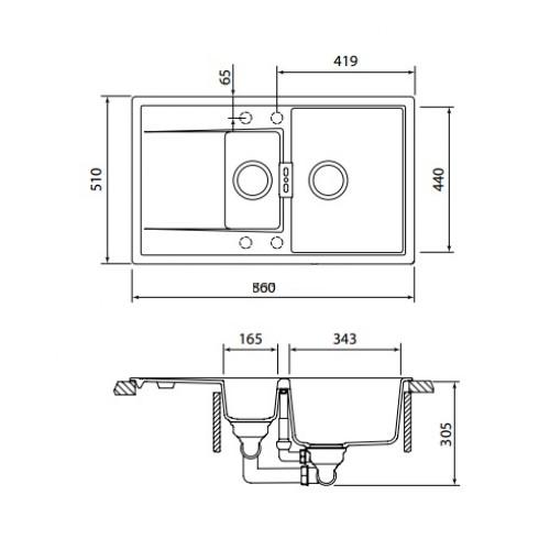 Кухонная мойка Schock Eton 60 D аворио