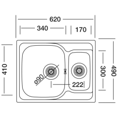 Кухонная мойка Kromevye EX 187 D