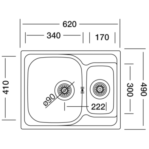 Кухонная мойка Kromevye EX 187 D