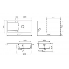 Кухонная мойка Schock Eton 60 D Large серебристый камень