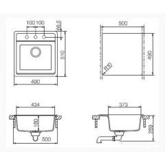 Кухонная мойка Schock Nemo 50 (N-100S) лунный камень
