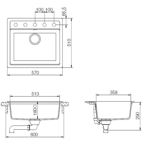 Кухонная мойка Schock Nemo 60 (N-100) мокка