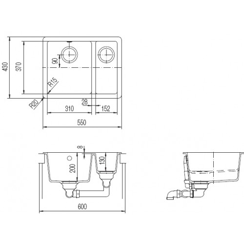 Кухонная мойка Schock Soho 60 Plus (N-150) магнолия