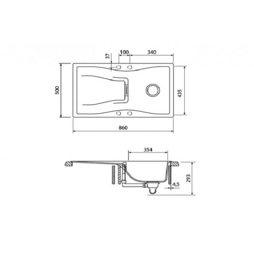 Кухонная мойка Schock Waterfall 45D (D-100) поларис