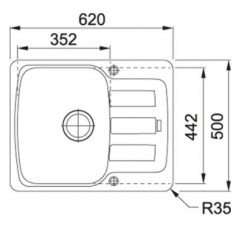 Кухонная мойка Franke AZG 611-62 оникс
