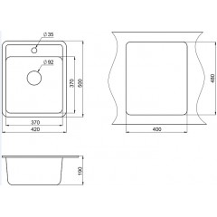 Кухонная мойка Granula ST-4202 (Черный)