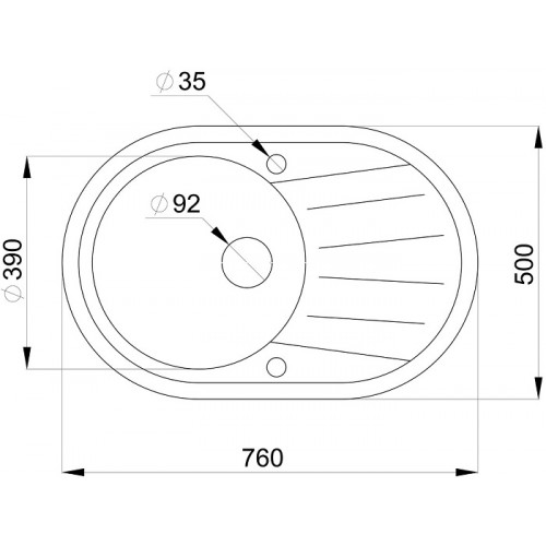 Кухонная мойка Granula ST-7601 бежевый