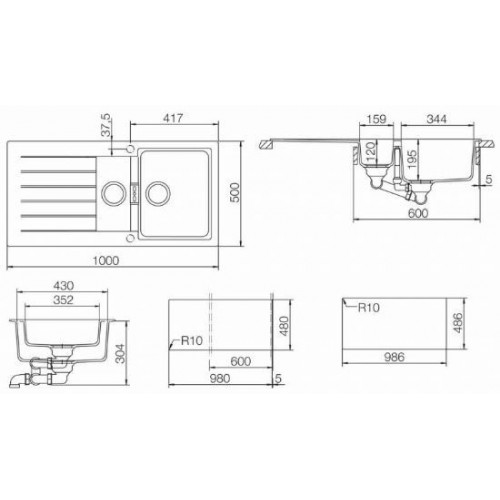 Кухонная мойка Schock Signus 60D (D-150) бронза