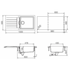 Кухонная мойка Schock Signus 60D (D-100 L) магма